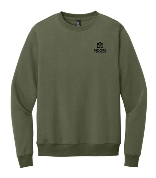 Moore Public Schools "Logo" District Unisex Crewneck Sweatshirt (green)