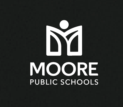 Moore Public Schools "Logo" Port & Co Unisex Crewneck Sweatshirt (black)