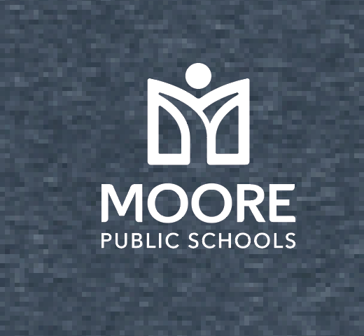 Moore Public Schools "Logo" Port & Co Unisex Crewneck Sweatshirt (htr navy)