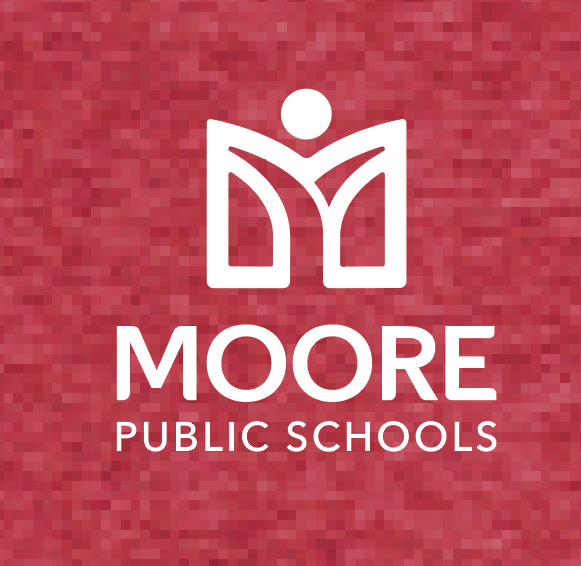 Moore Public Schools "Logo" Port & Co Unisex Crewneck Sweatshirt (htr red)