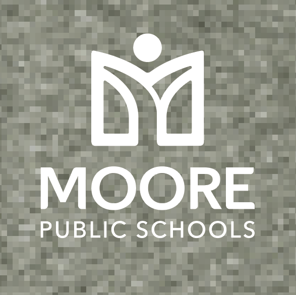 Moore Public Schools "Logo" Tri-blend L/S Hooded Tee (grey frost)