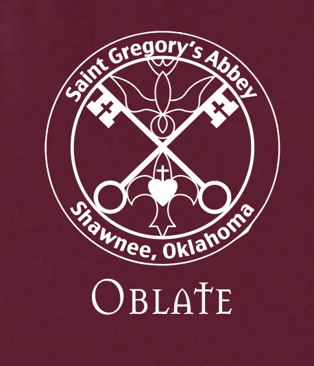 St. Gregory's Abbey S/S V-neck T-shirt (maroon)