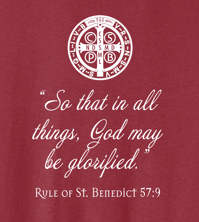 St. Gregory's Abbey S/S T-shirt (cardinal)