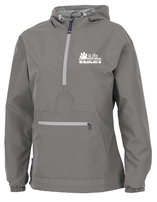 ILife "ILife Wildcats" Design Ladies Anorak Pullover (grey)