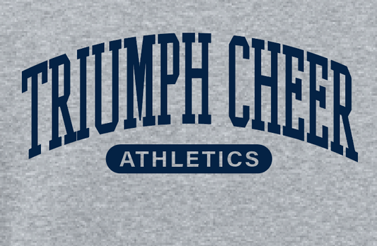 Triumph Cheer "Athletic Arch" Design Crewneck Sweatshirt (heather)