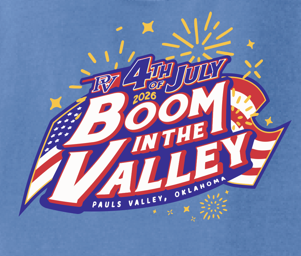 Pauls Valley "4th of July" Design Comfort Colors S/S T-shirt (flo blue)