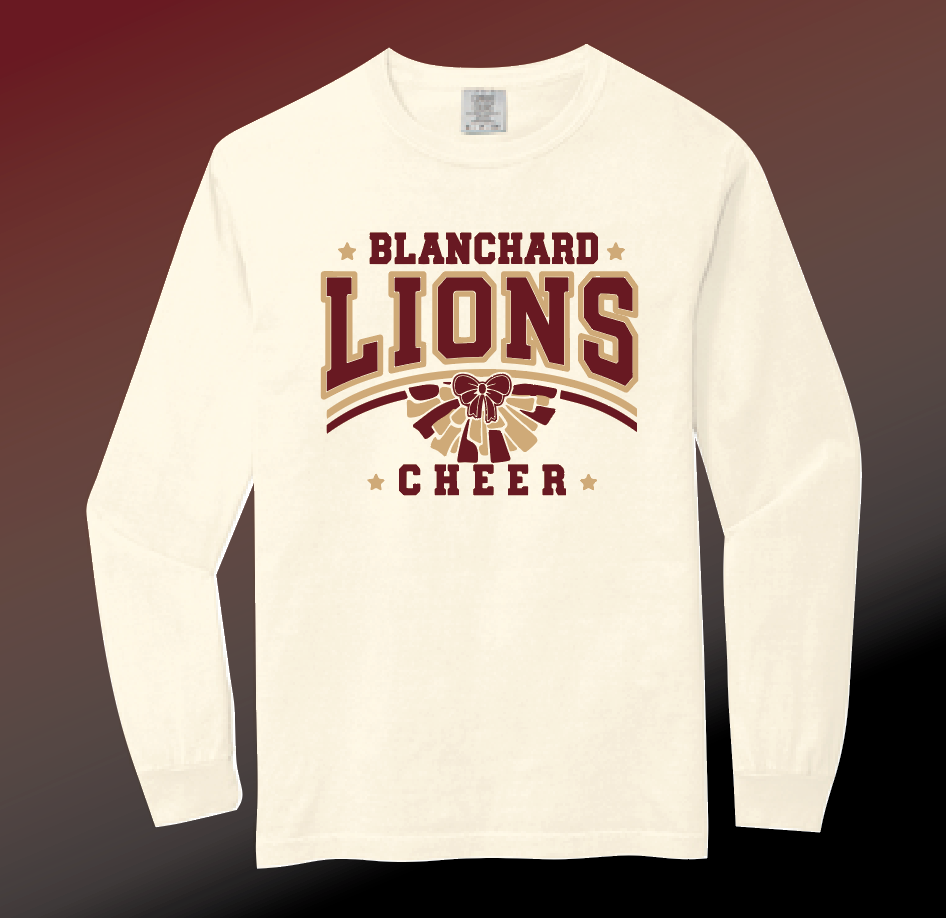 Blanchard 3rd Grade Cheer Comfort Colors L/S T-shirt (no sponsors)