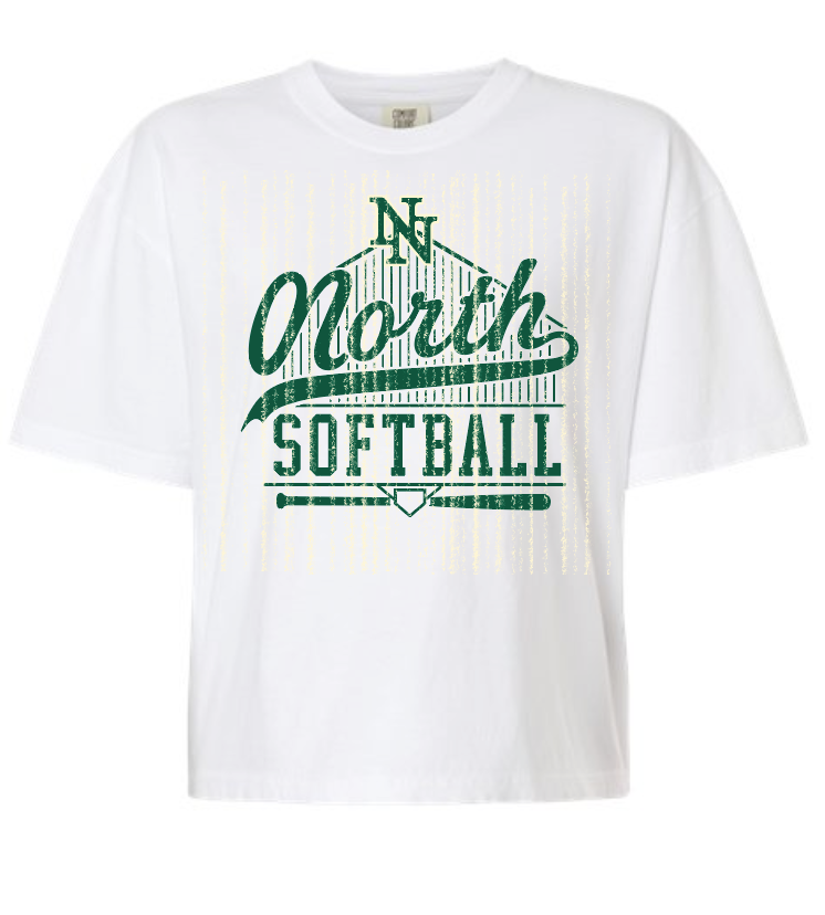 Norman North Softball "Softball" S/S Comfort Colors Boxy T-shirt (white)