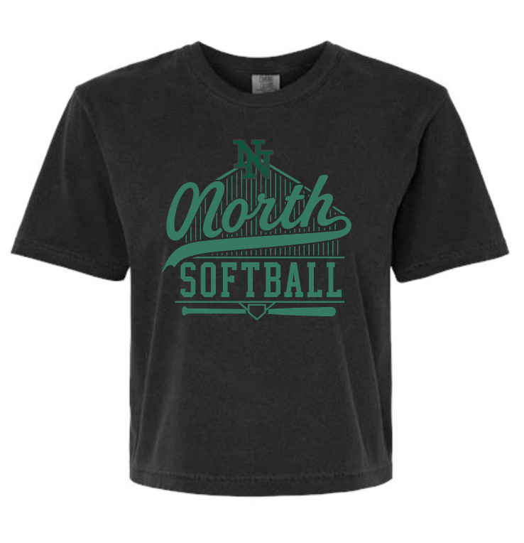Norman North Softball "Softball" S/S Comfort Colors Boxy T-shirt (black)
