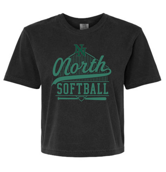 Norman North Softball "Softball" S/S Comfort Colors Boxy T-shirt (black)