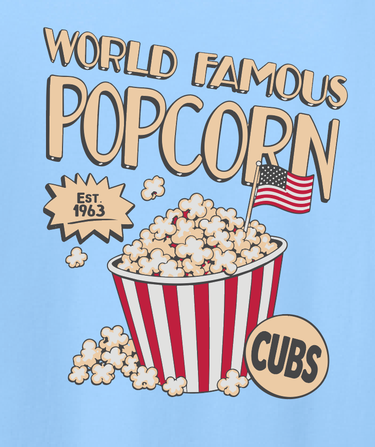 Cleveland "Popcorn" Gildan S/S T-shirt (lt blue)
