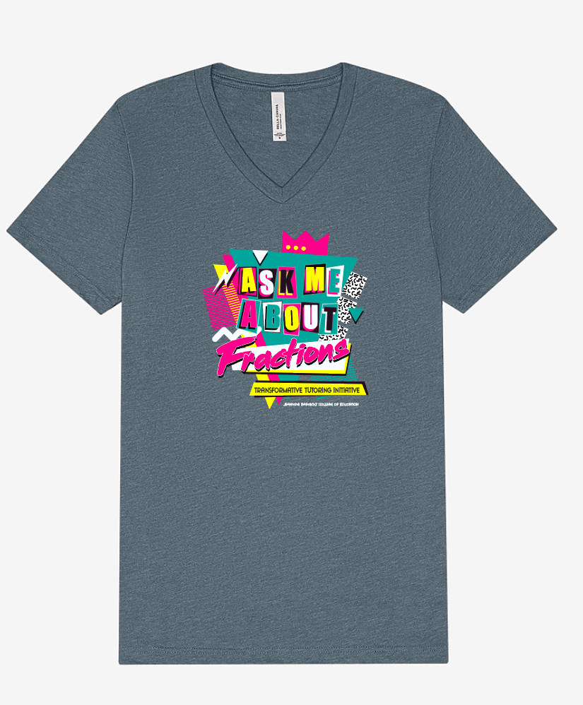 Transformative Tutoring "Fractions" S/S V-neck T-shirt