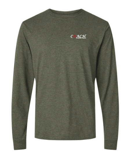 COACH Tultex L/S T-shirt (adult)(htr mil green)