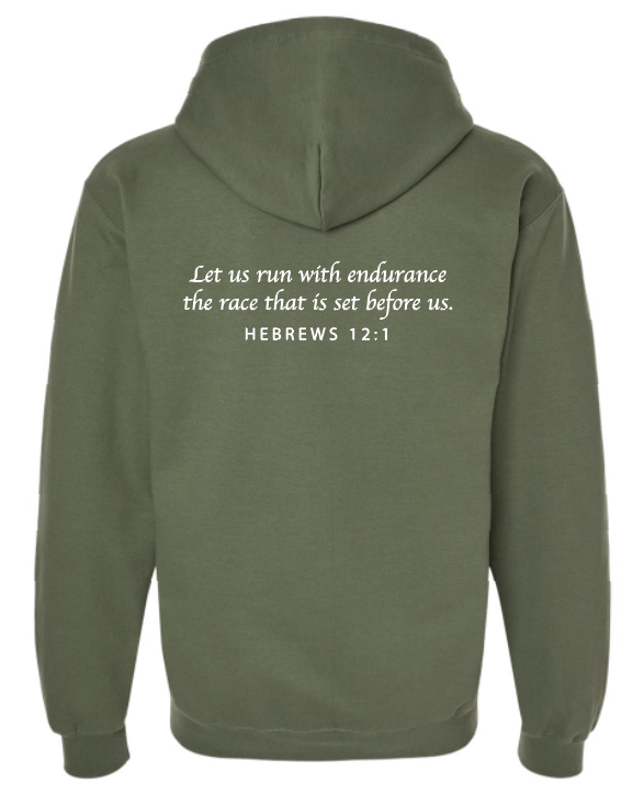 COACH Softstyle Full Zip Hooded Sweatshirt (adult)(htr mil green)