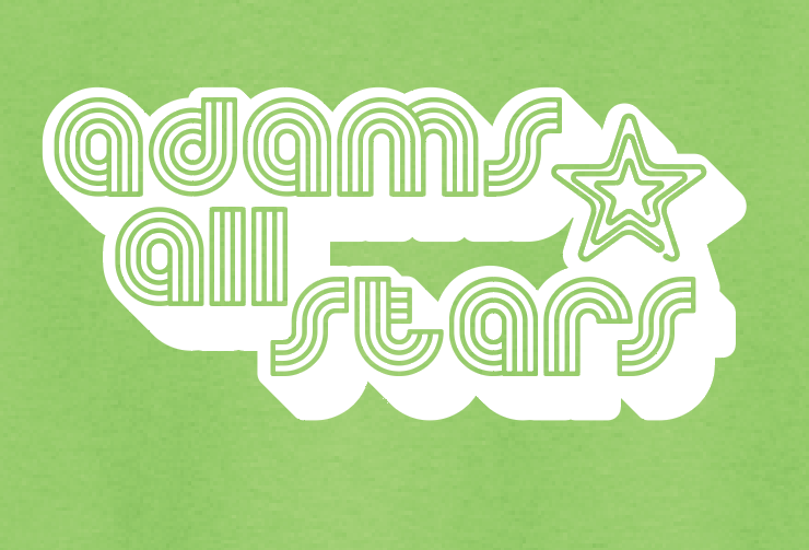 Adams "Bubble Tri-Line" Design S/S T-shirt (lime)