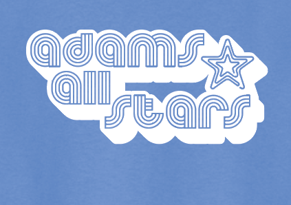 Adams "Bubble Tri-Line" Design S/S T-shirt (carolina blue)