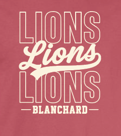 Blanchard PTO "Stack Script" Design Comfort Colors L/S T-shirt (crimson)