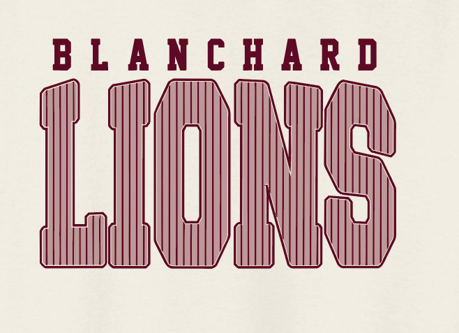 Blanchard PTO "Striped" Design Gildan L/S T-shirt (natural)