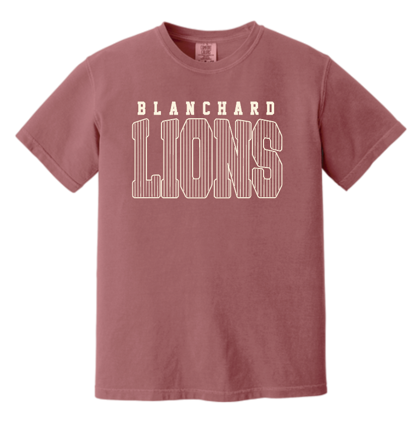 Blanchard PTO "Striped" Design Comfort Colors S/S T-shirt (crimson)