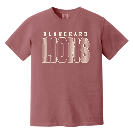 Blanchard PTO "Striped" Design Comfort Colors S/S T-shirt (crimson)