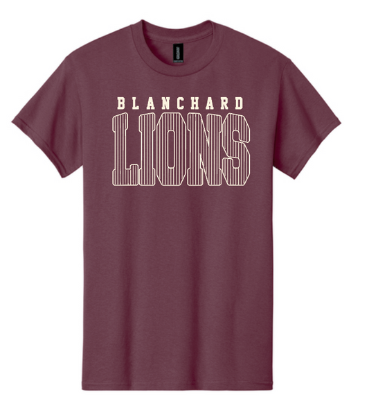 Blanchard PTO "Striped" Design Gildan S/S T-shirt (maroon)