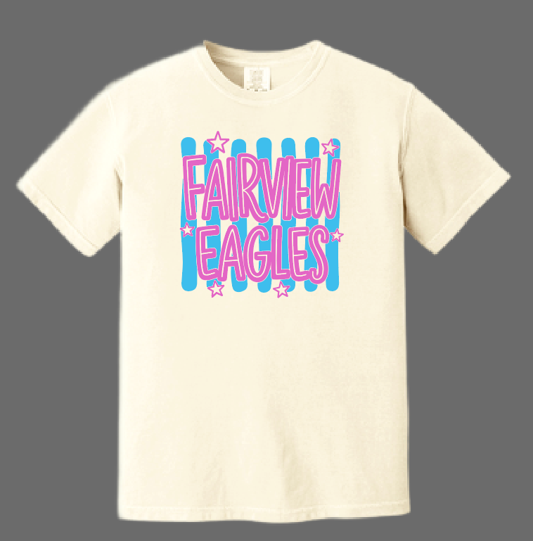 Fairview~Staff Only "Fun Stripes" Design Comfort Colors S/S T-shirt