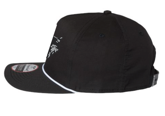 NN Girls Soccer "Hood Print" Imperial Rope Hat (black)