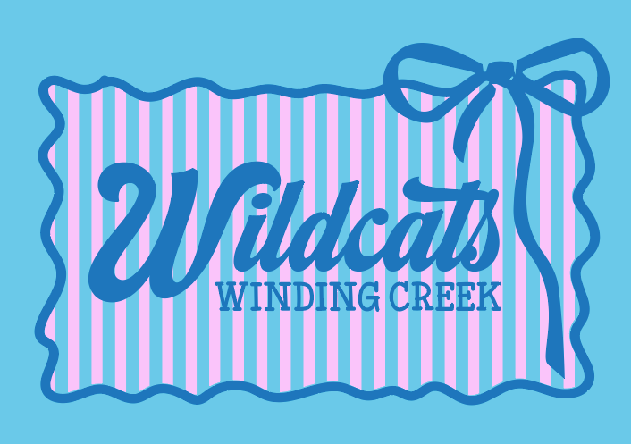 Winding Creek "Bows" Design S/S T-shirt (blue)