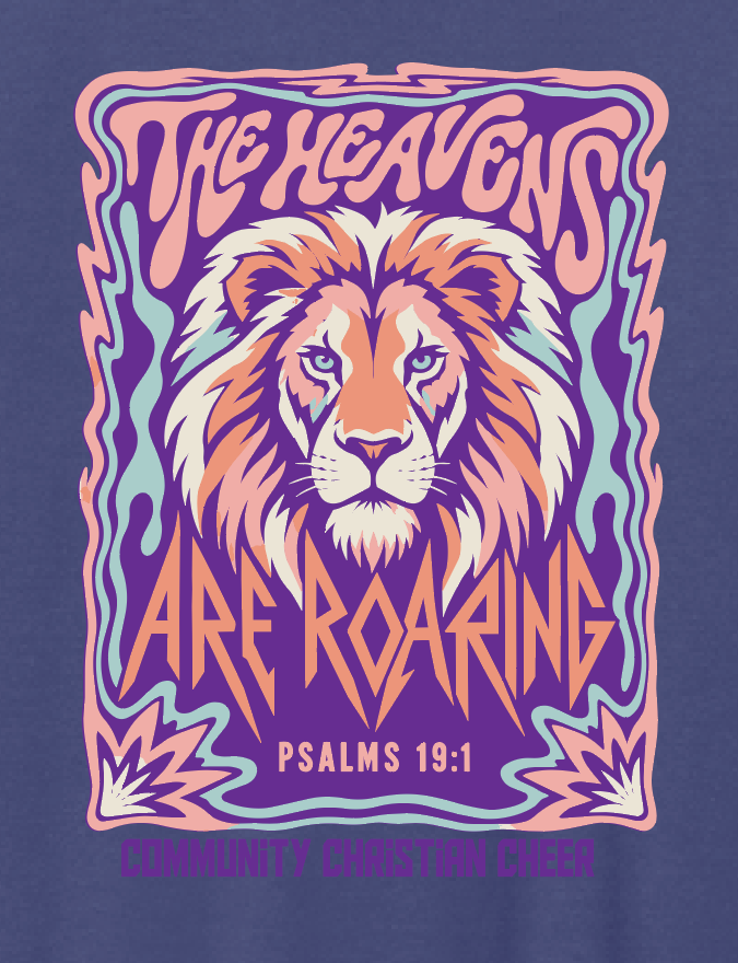CCS Cheer "ROAR" Design Jerzees Crewneck Sweatshirt (purple)
