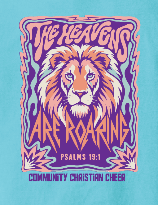CCS Cheer "ROAR" Design Comfort Colors S/S T-shirt (lagoon)