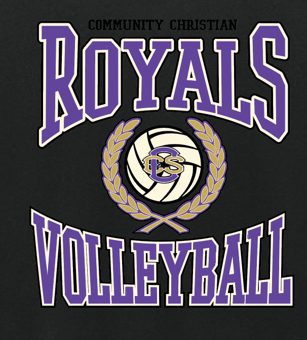 CCS Volleyball "Crest" Design Comfort Colors S/S Boxy T-shirt (black)