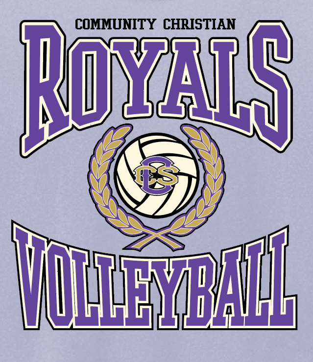 CCS Volleyball "Crest" Design Comfort Colors S/S Boxy T-shirt (orchid)
