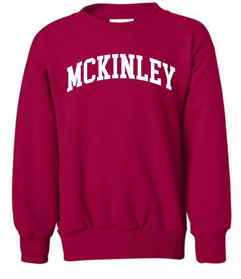 McKinley "Classic" Design Hanes Crewneck Sweatshirt (youth)(red)