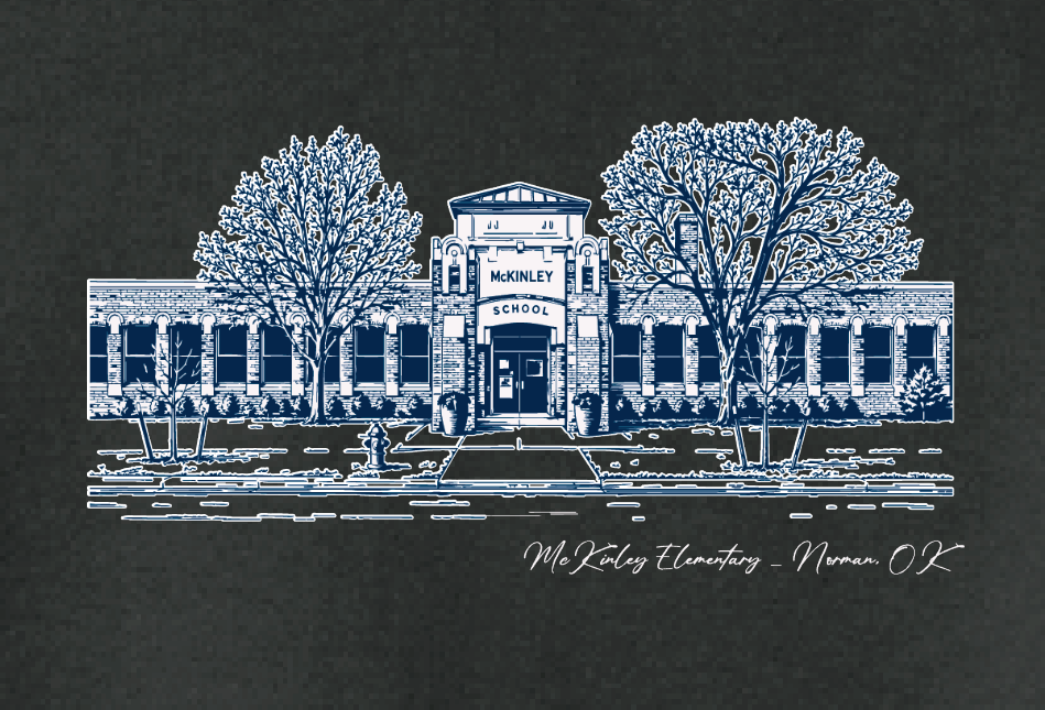 McKinley "Building" Design Port & Co Hooded Sweatshirt (black)