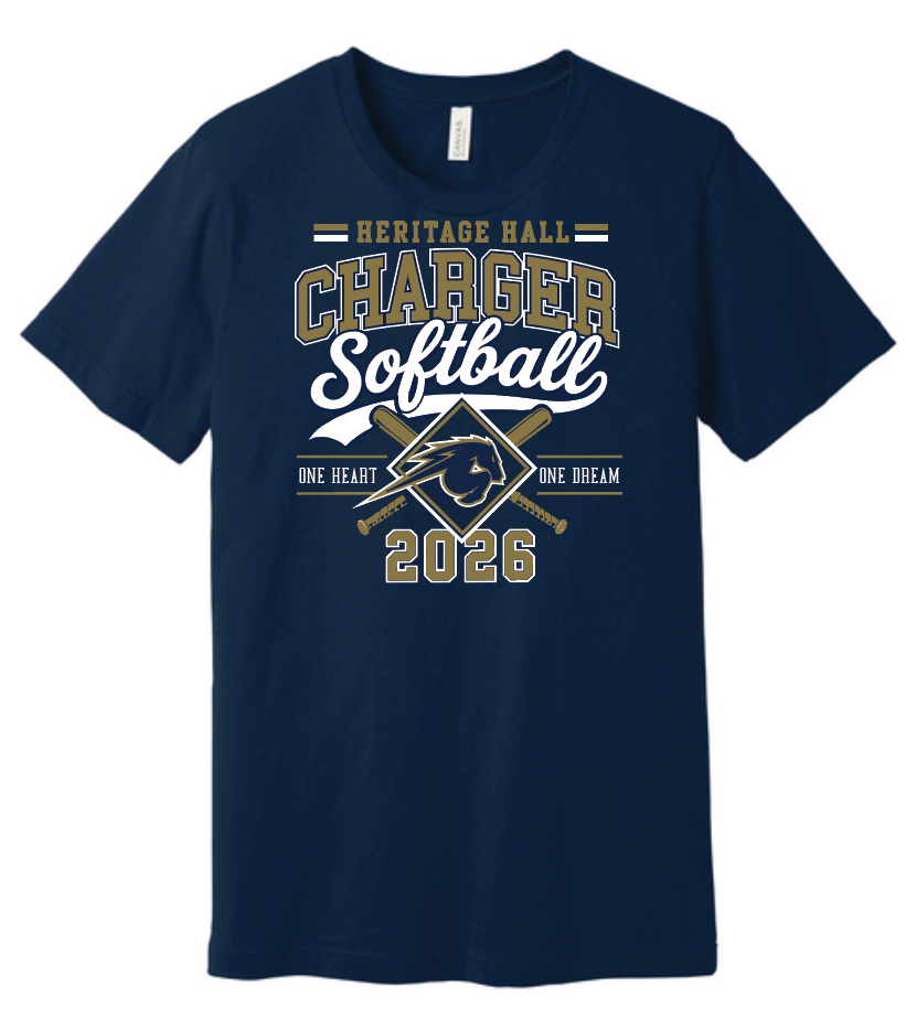 Heritage Hall Softball "Design #1~with Roster" S/S BellaCanvas T-shirt