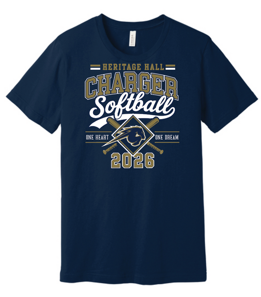 Heritage Hall Softball "Design #1~with Roster" S/S BellaCanvas T-shirt