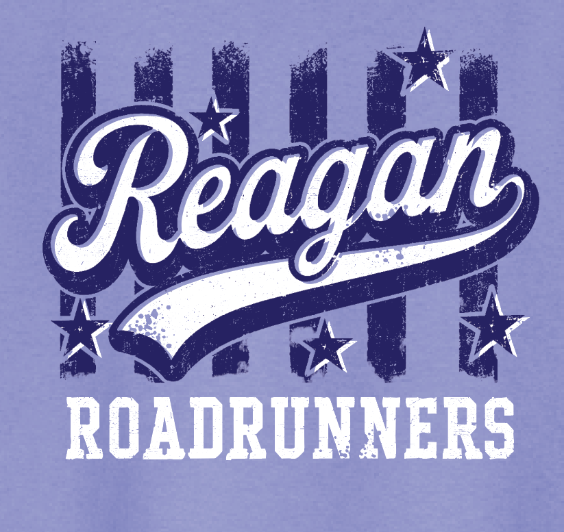 Reagan "Stripes" Design Gildan S/S T-shirt (violet)