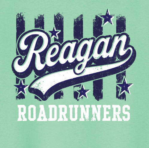 Reagan "Stripes" Design Gildan S/S T-shirt (mint)