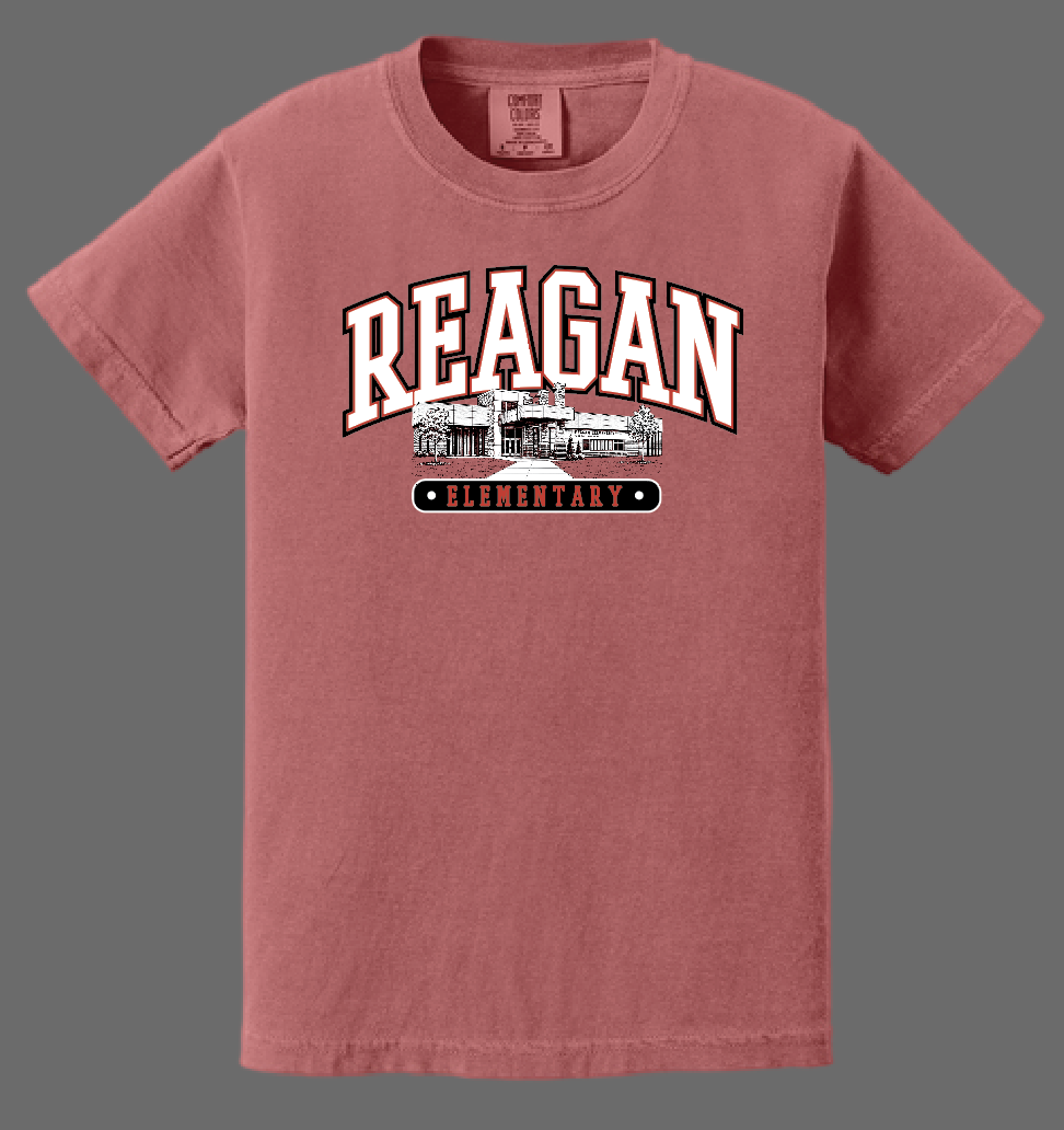 Reagan "Building" Design Comfort Colors S/S T-shirt (crimson)