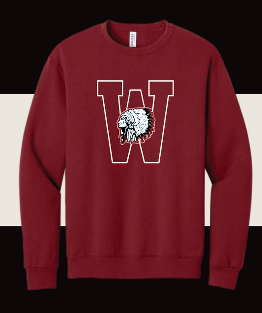 Wynnewood ES "Big W" Design Jerzees Crewneck Sweatshirt
