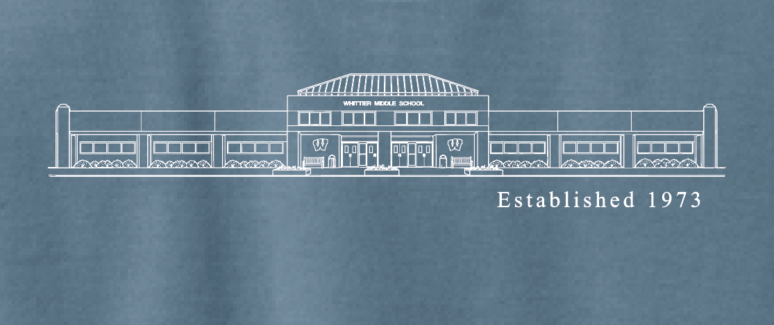 Whittier “Seaside Building” Design Comfort Colors LIGHTWEIGHT Crewneck Sweatshirt (blue jean)