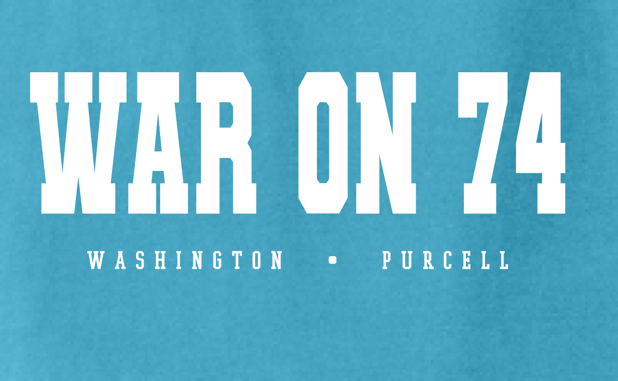 Washington Football "War on 74" Comfort Colors S/S T-shirt (sapphire)