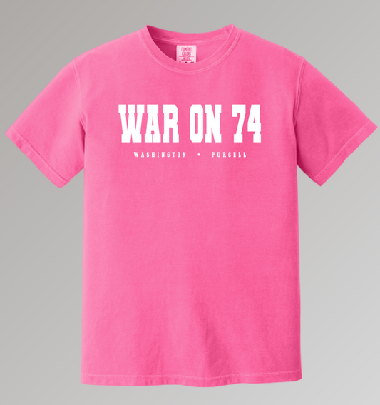 Washington Football "War on 74" Comfort Colors S/S T-shirt (pink)