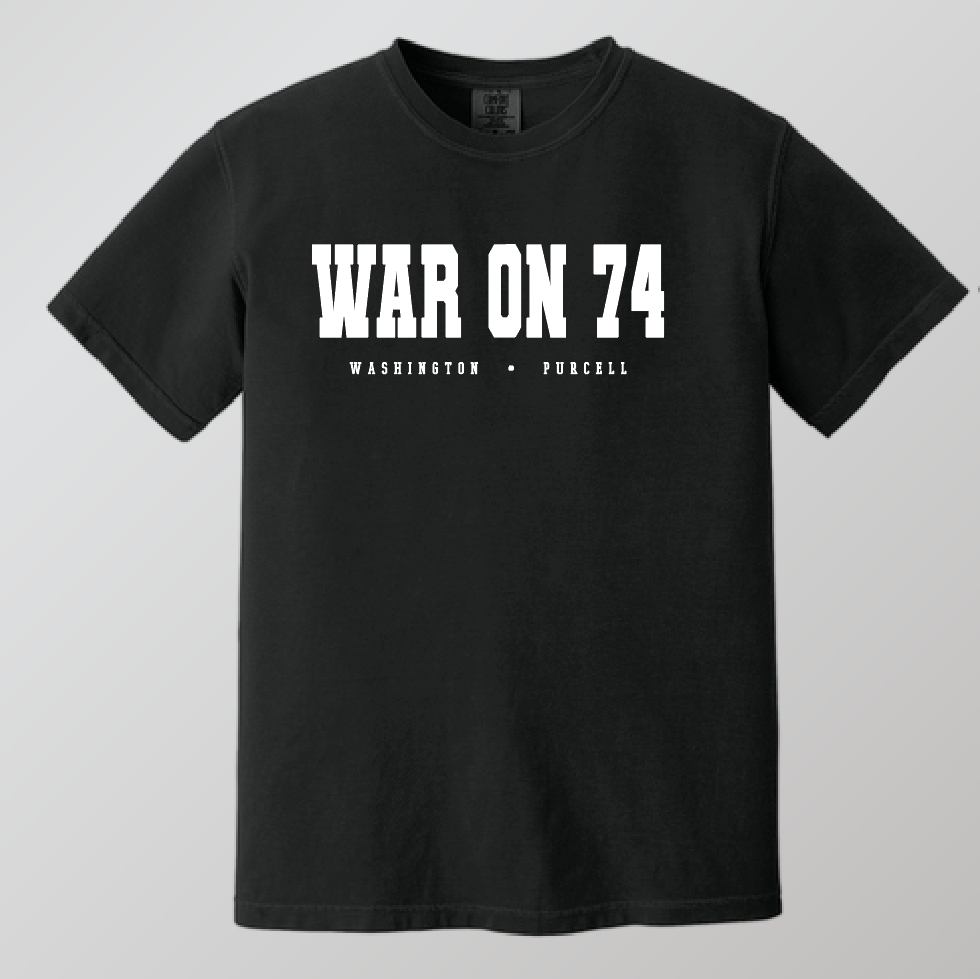 Washington Football "War on 74" Comfort Colors S/S T-shirt (black)