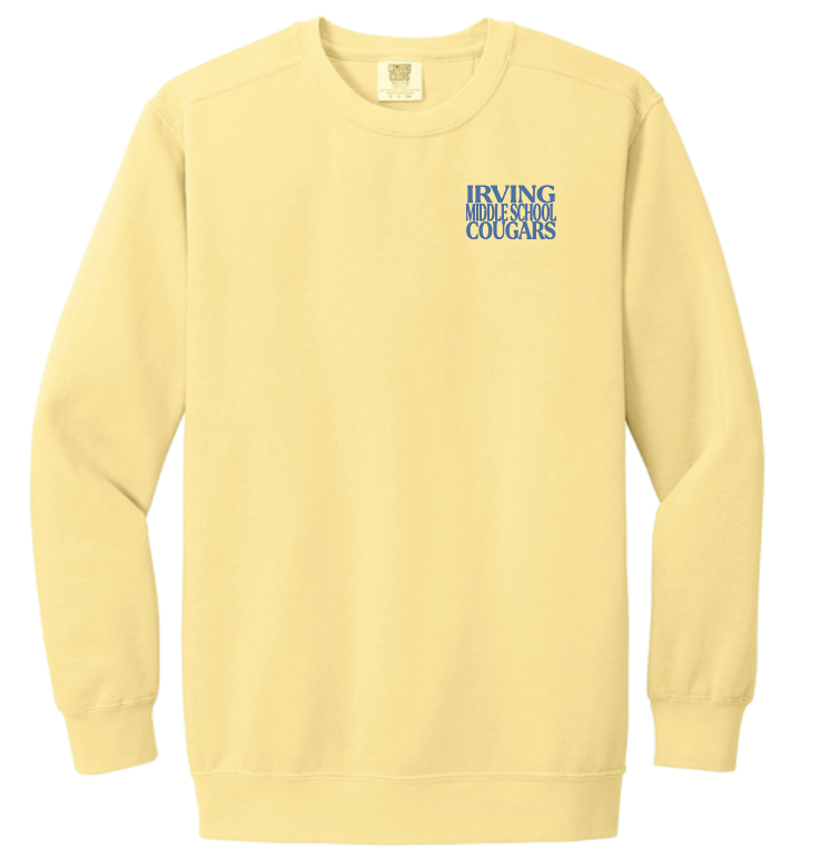 Irving "Pride of the East Side" Design Comfort Colors Crewneck Sweatshirt (butter)