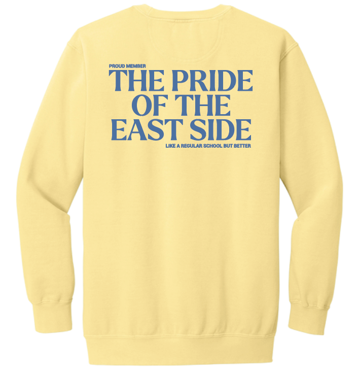Irving "Pride of the East Side" Design Comfort Colors Crewneck Sweatshirt (butter)