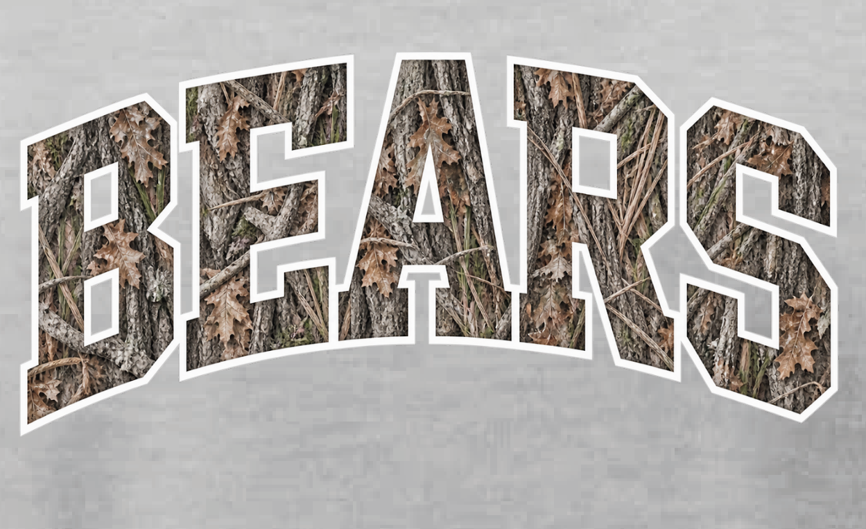 Noble Soccer "Bears Camo" Design Mock Neck Sweatshirt (women's)
