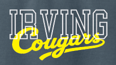 Irving "Irving Cougars" Design Comfort Colors Crewneck Sweatshirt