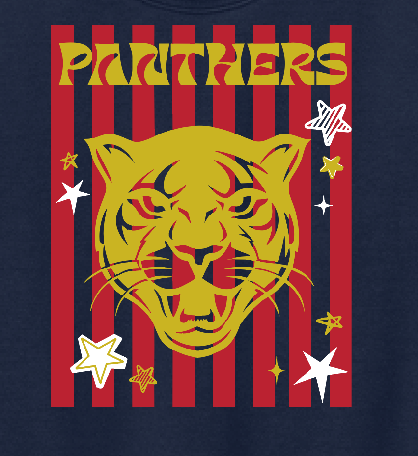 HWJH Cheer "Panther Stripe" Crewneck Sweatshirt