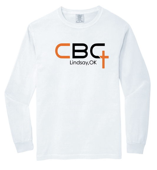 Calvary Baptist Church "QR Code" Design Comfort Colors L/S T-shirt (white)